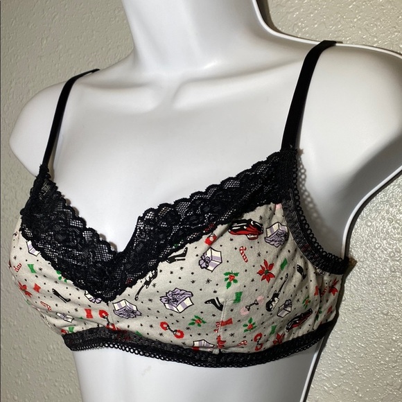 Savage X Fenty Black and Gray Lace Bra with Adjustable Straps - Picture 7 of 7